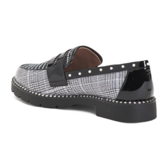 NEW BETSEY JOHNSON Darian Gingham Loafers Floral for women 2510 3T4 - Picture 1 of 3